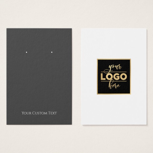 Retour Logo Gris foncé Gris gris à oreille Carte d (Devant & derrière)