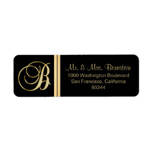 Retour noir élégant de la lettre "B" de monogram