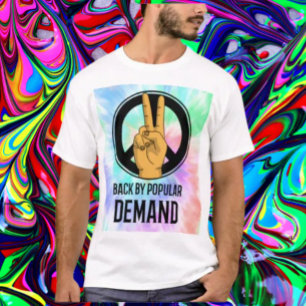 Retour sur demande   T-shirt Tie-Dye avec signe de