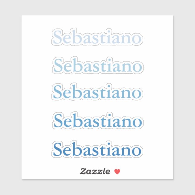 Retourner à l'école autocollants Poudre Bleu Nom a (Feuille)