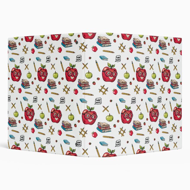 Retourner à l'école Classeur : Dessins amusants et (Arrière-plan)