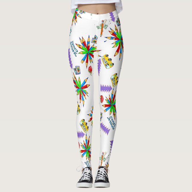 Retourner à l'école est Cool Leggings (Devant)