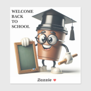 Retourner à l'école Stickers Coffee Cup