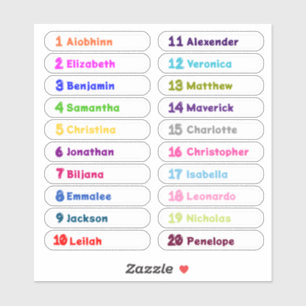 Retourner à l'école Stickers de noms multiples per