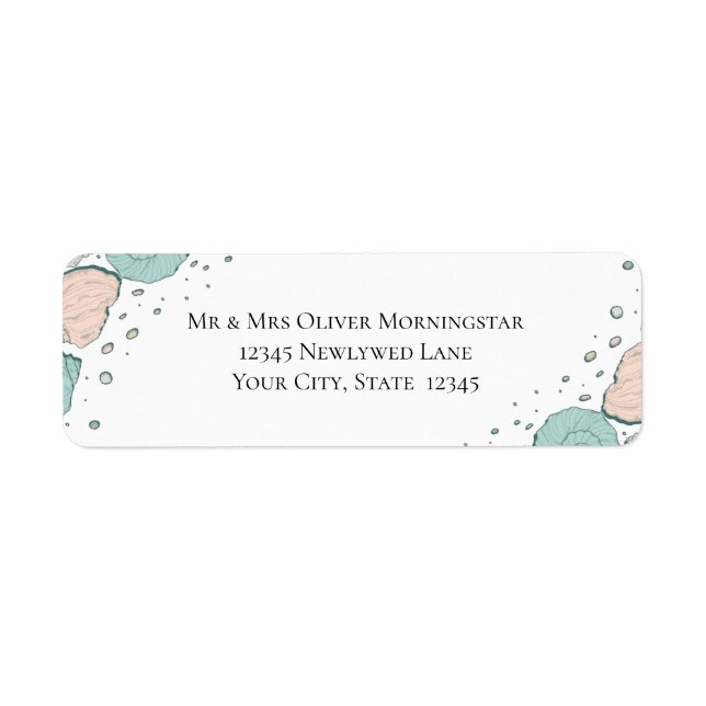 Retourner Adresse Beach Seashing dans Coral et Tur (Devant)