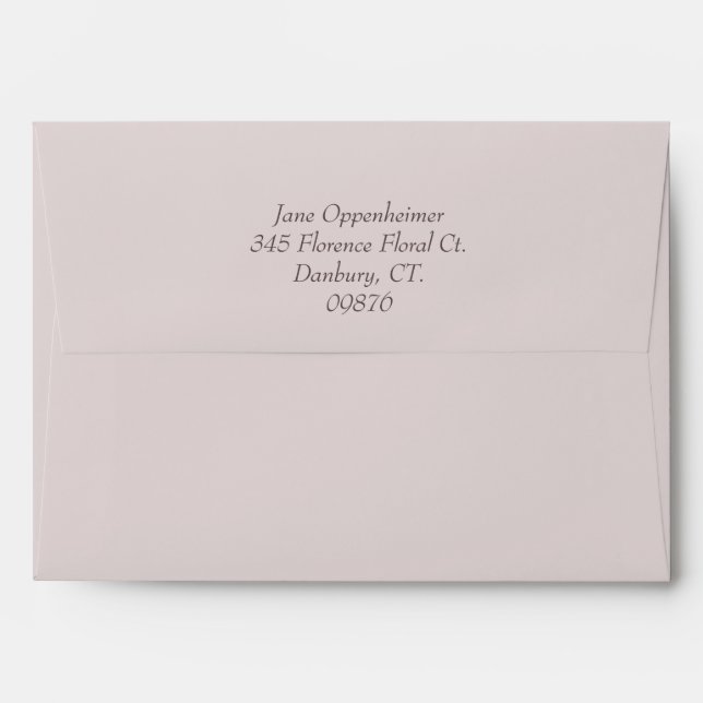 Retourner Enveloppe florale couleur lavande (Dos (Haut rabat))