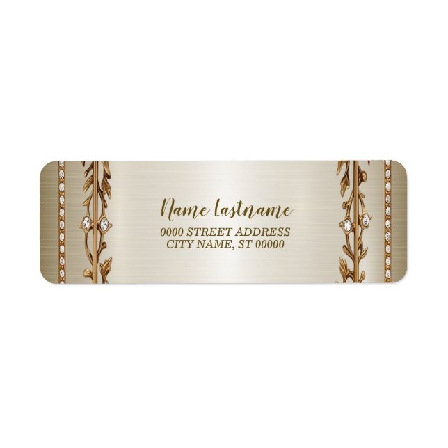 Retourner l'adresse de la partie Gold Ornate Recta (Devant)