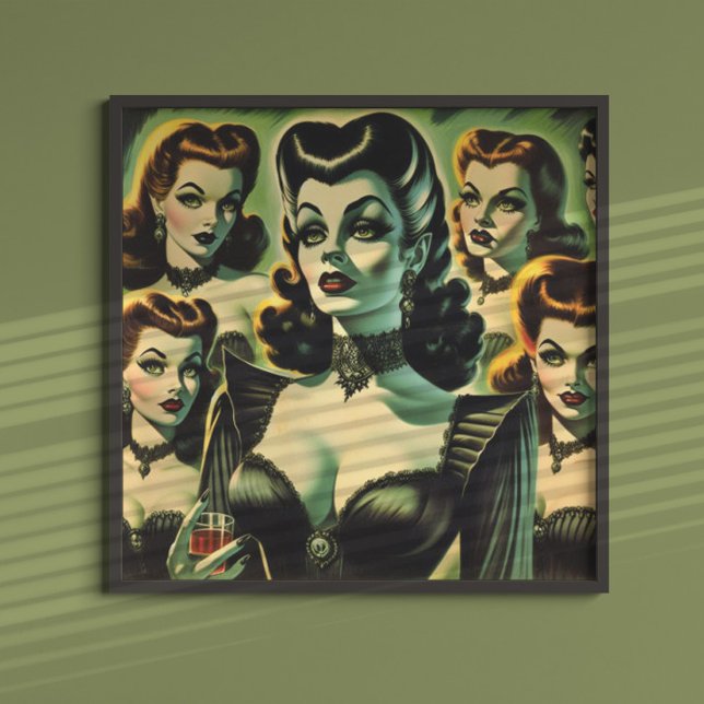 Retr Gothic Witch Girls Poster (Creator Uploaded)
