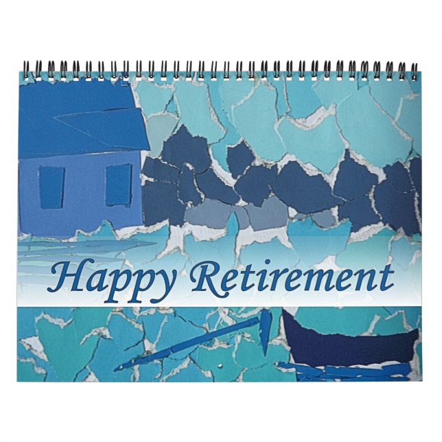Retraite 2016 Calendrier Art Blue BoatDeux pages (Protection)