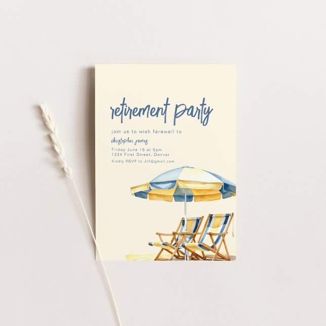 Retraite Beach Thème Invitation Modèle (Créateur téléchargé)