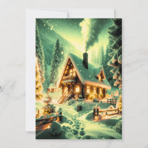 Retraite d'hiver : Une carte de voeux Cabine ennei