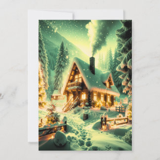Retraite d'hiver : Une carte de voeux Cabine ennei
