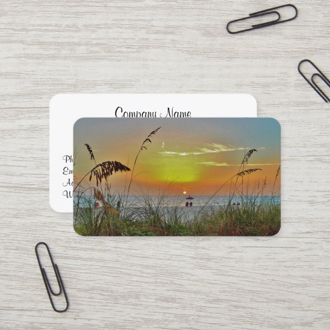 Retraite du coucher du soleil 11 Cartes de visite  (Devant/Arrière en situation)