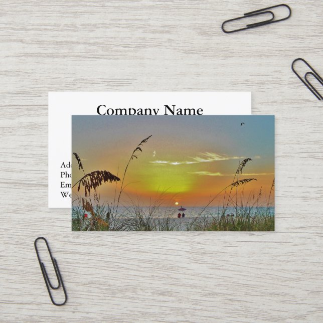 Retraite du coucher du soleil 11 Cartes de visite  (Devant/Arrière en situation)
