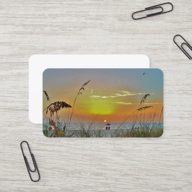 Retraite du coucher du soleil 11 Cartes de visite  (Devant/Arrière en situation)