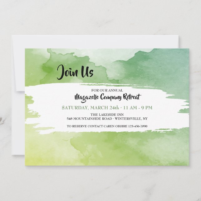 Retraite Invitation d'entreprise (Devant)