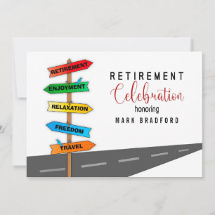 Retraite Invitation Signes routiers Nom BLANC