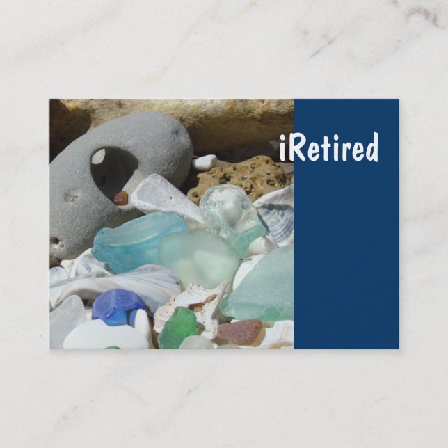 retraite iRetired de Seaglass de cartes de visite (Devant)