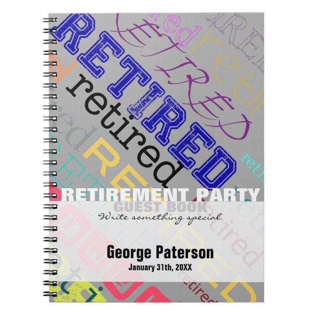 Retraite personnalisée Parti de retraite Livre d'i (Devant)
