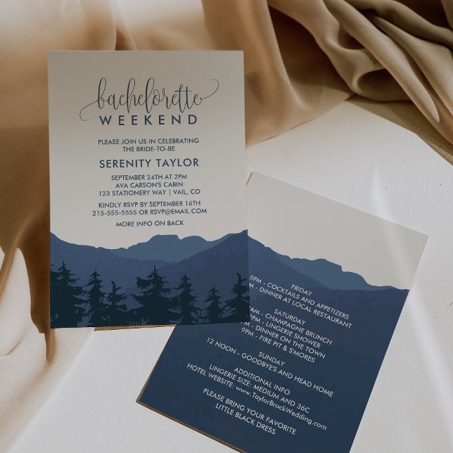 Retreat to the Mountains Bachelorette Weekend Invitation (Creator Uploaded)