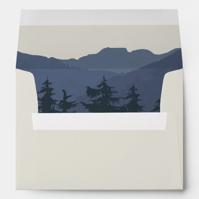 Retreat to the Mountains Wedding Invitation Envelope (Back (Bottom))