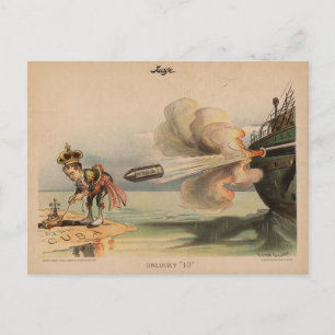 Retribution in Spanish American War Postcard