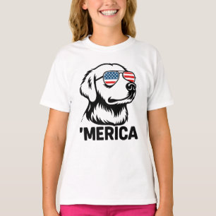 Retriever Dog 4th Of July Merica T-Shirt