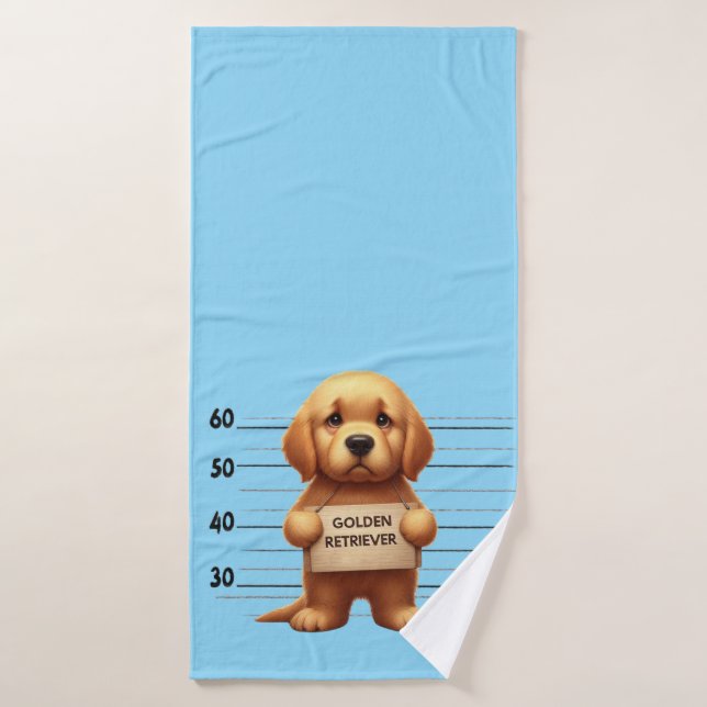 Retriever doré vilain (Serviette de bain)