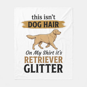 Retriever Glitter Funny Dog Lover Vintage Design_1 Fleece Blanket
