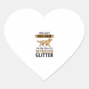 Retriever Glitter Funny Dog Lover Vintage Design_1 Heart Sticker