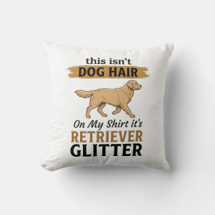 Retriever Glitter Funny Dog Lover Vintage Design_1 Throw Pillow