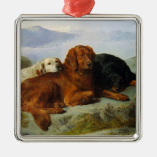 Retriever, Irish and Gordon Setter Print Ornament