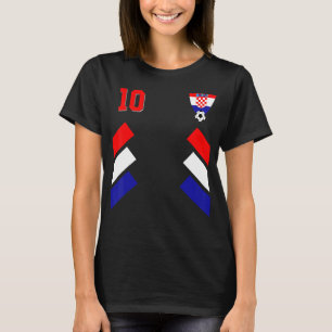 Retro10 Croatian Football Croatia Soccer Croatia F T-Shirt