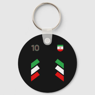 Retro10 Iran Footbyll Iran Soccer Iran Flag Keychain