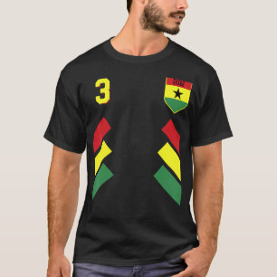 Retro3 Ghanaian Football Ghana Soccer Ghana Flag T-Shirt