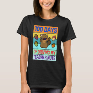 Retro 100 Days of Driving My Teacher Nuts Dabbing T-Shirt