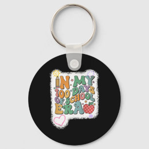 Retro 100 Days Of School Shirt  Keychain