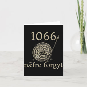 Retro 1066 Naefre Forgyt Never Forget Viking Engla Card