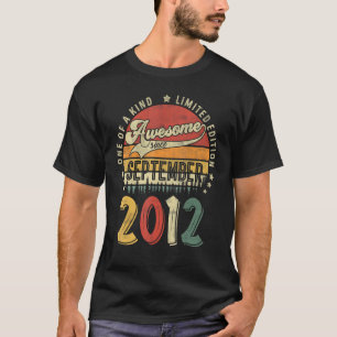 Retro 10 Years Old 10th Birthday Vintage September T-Shirt