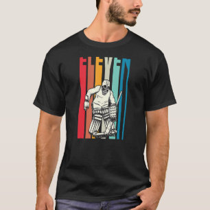 Retro 11 Year Old Ice Hockey Goalie 11th Birthday T-Shirt