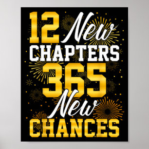 Retro 12 New Chapters 365 New Chances Happy New Ye Poster