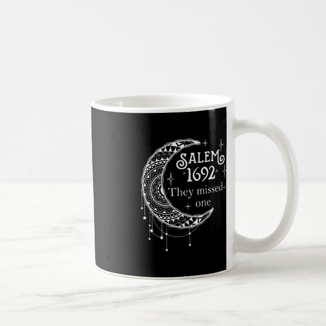 Retro 1692 They Missed One Witch Salem 1692 Hallow Coffee Mug (Right)