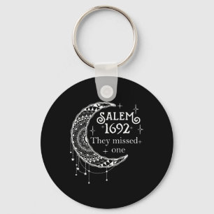 Retro 1692 They Missed One Witch Salem 1692 Hallow Keychain