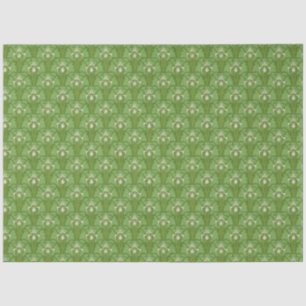 Retro 1880s Victorian Emerald Green Irises Print Tissue Paper