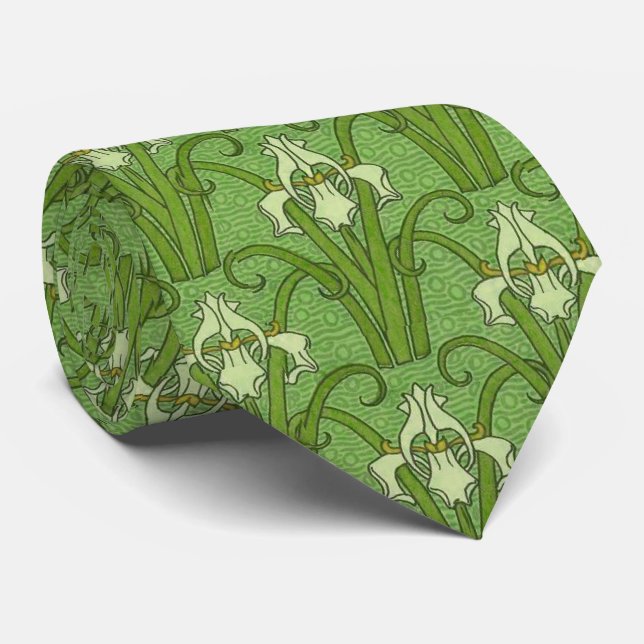 Retro 1880s Victorian Emerald Green Tie (Rolled)
