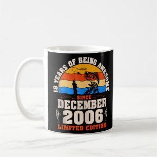 Retro 18th Birthday 18 Year Old Fishermen Born Dec Coffee Mug