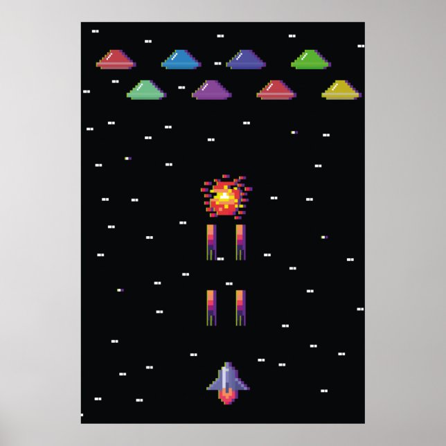 Retro 1908s Video game arcade Poster (Front)