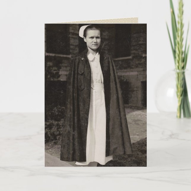 Retro 1930s Nurse Card (Front)