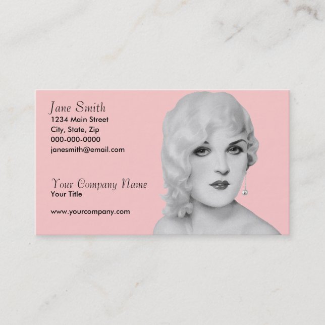 Retro 1930s Pinup Business Card (Front)