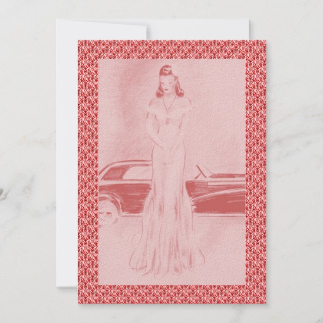 Retro 1940s Dinner & Dancing Invitation (Front)